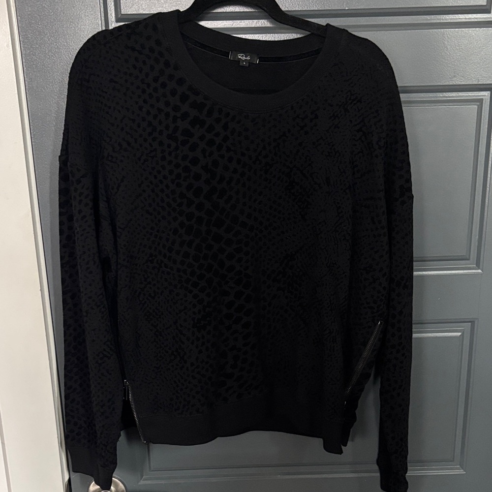 Black Animal Print Sweatshirt